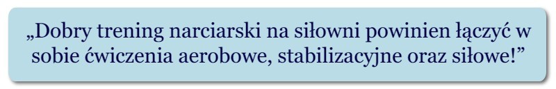 trening narciarski na siłowni