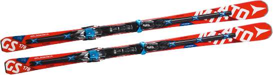 zdjecie przedstawia narty REDSTER DOUBLEDECK 3.0 GS wraz z wiązaniami X 12 TL z kolekcji Atomic 2015