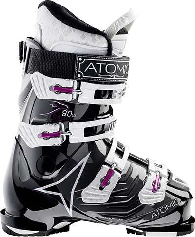 zdjecie przedstawia buty atomic hawx 1.0 100 black/transparent red z kolekcji Atomic 2017