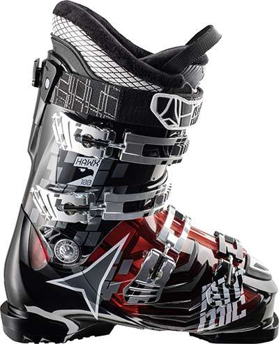 zdjecie przedstawia buty atomic hawx 1.0 100 black/transparent red z kolekcji Atomic 2015