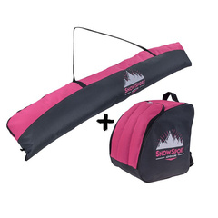 Zestaw Pokrowiec na narty Ski Bag Pink 6in1 + Pokrowiec na buty narciarskie Snowsport BootBag Pink 150cm